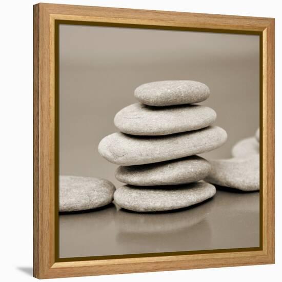 Zen Pebbles-null-Framed Premier Image Canvas