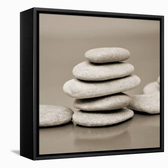 Zen Pebbles-null-Framed Premier Image Canvas