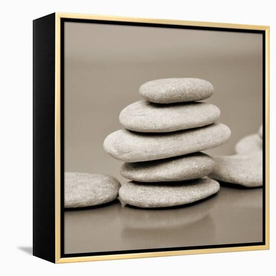 Zen Pebbles-null-Framed Premier Image Canvas