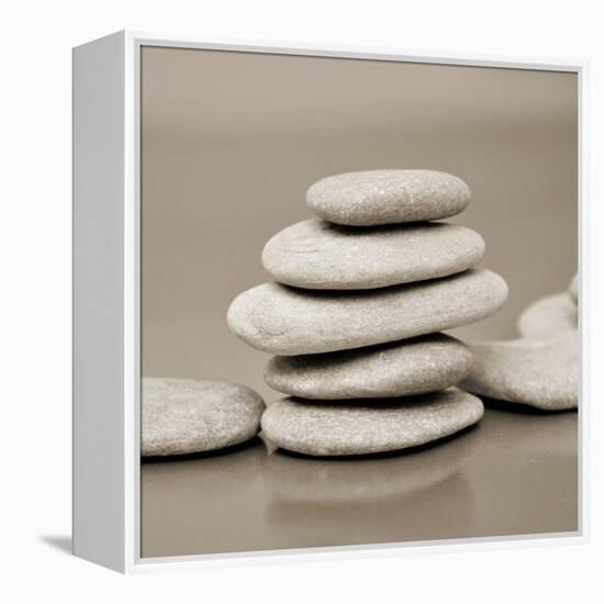 Zen Pebbles-null-Framed Premier Image Canvas