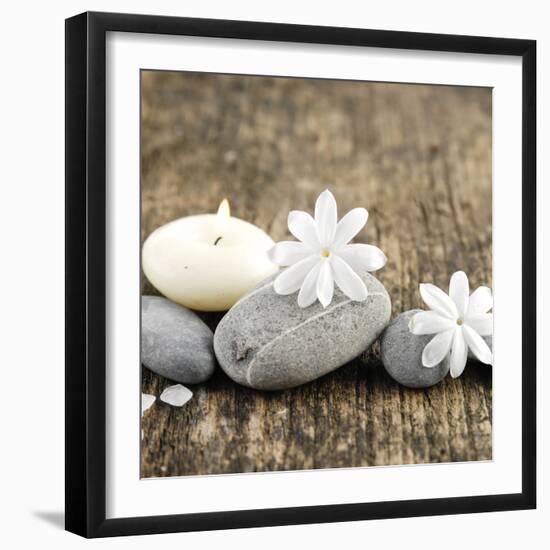 Zen Pebbles-null-Framed Premium Photographic Print