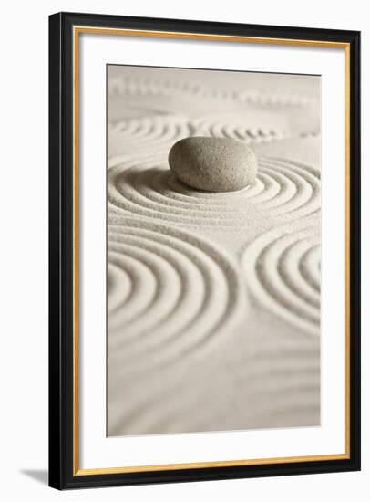 Zen Stone-og-vision-Framed Art Print