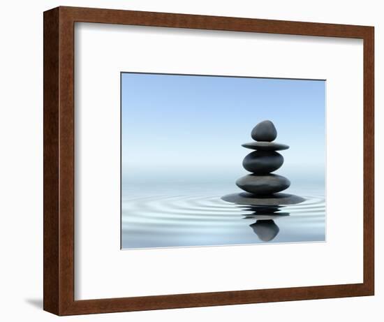 Zen Stones In Water-f9photos-Framed Photographic Print