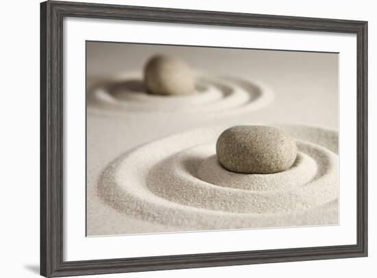 Zen Stones-og-vision-Framed Art Print