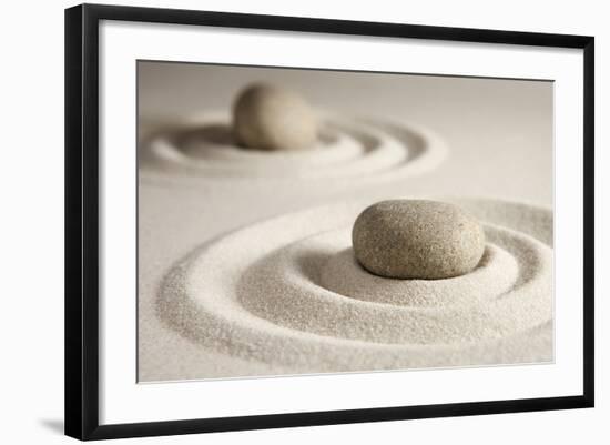 Zen Stones-og-vision-Framed Art Print