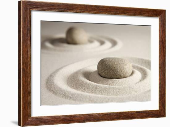 Zen Stones-og-vision-Framed Art Print