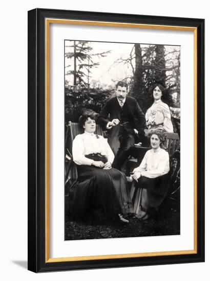 Zena (1887-197) and Phyllis Dare (1890-197), English Actresses, with their Parents, 1906-Foulsham and Banfield-Framed Photographic Print