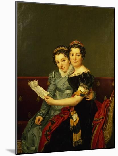 Zenaide and Carlotta, Daughters of King Joseph-Jacques-Louis David-Mounted Giclee Print