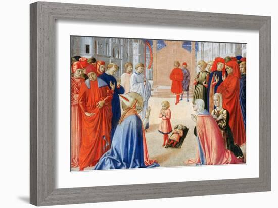 Zenobe De Florence (Saint Zenobe, San Zanobi Ou Zenobio) (337-417) - Saint Zenobius Raises a Boy Fr-Benozzo di Lese di Sandro Gozzoli-Framed Giclee Print