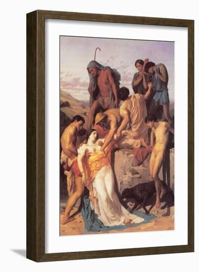 Zenobia Found by Shepherds on the Banks of the Araxes-William Adolphe Bouguereau-Framed Art Print