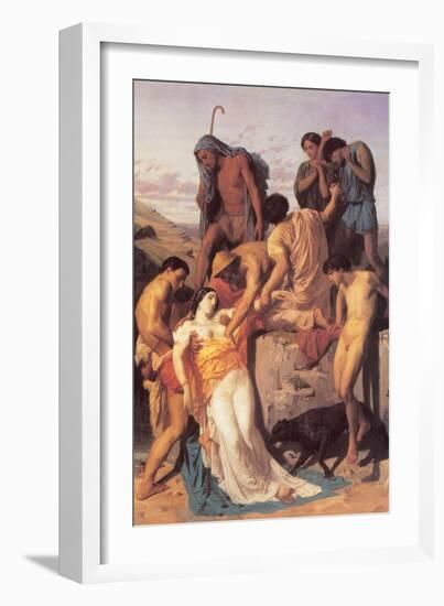 Zenobia Found by Shepherds on the Banks of the Araxes-William Adolphe Bouguereau-Framed Art Print