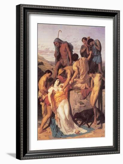 Zenobia Found by Shepherds on the Banks of the Araxes-William Adolphe Bouguereau-Framed Art Print