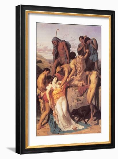 Zenobia Found by Shepherds on the Banks of the Araxes-William Adolphe Bouguereau-Framed Art Print