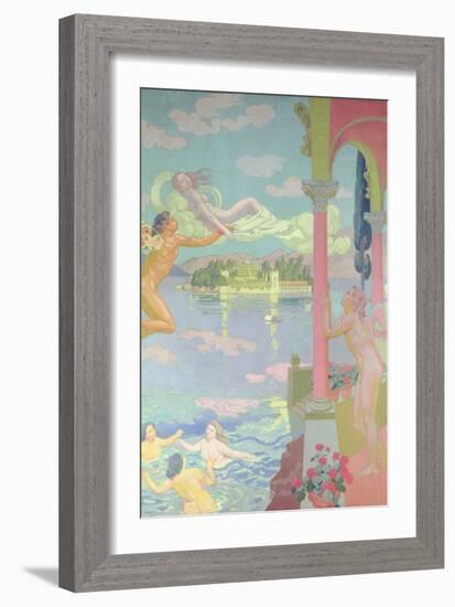 Zephyr Carries Psyche to the Island of Bliss, 1908-Maurice Denis-Framed Giclee Print