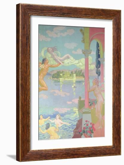 Zephyr Carries Psyche to the Island of Bliss, 1908-Maurice Denis-Framed Giclee Print