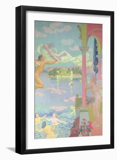 Zephyr Carries Psyche to the Island of Bliss, 1908-Maurice Denis-Framed Giclee Print