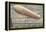 Zeppelin above Lake Constance-null-Framed Stretched Canvas