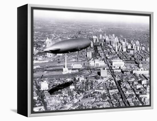 Zeppelin above Philadelphia-null-Framed Stretched Canvas