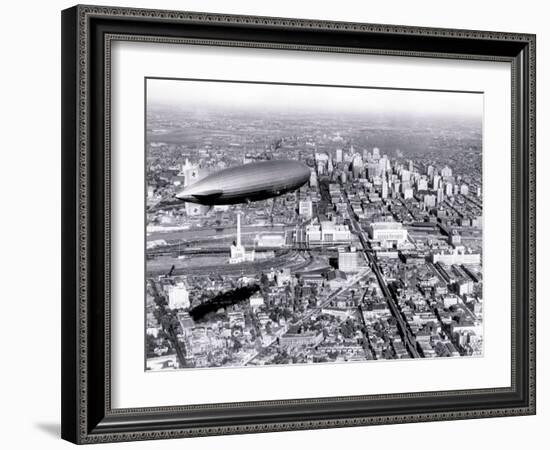 Zeppelin above Philadelphia-null-Framed Photo