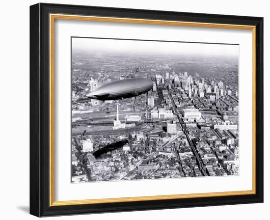 Zeppelin above Philadelphia-null-Framed Photo