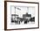 Zeppelin Airship Passing over Brandenburg Gate, Berlin, First World War, 1914-null-Framed Giclee Print