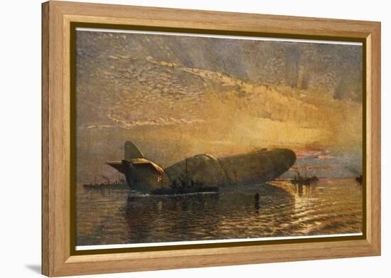 Zeppelin L15 Floats on the Thames-Donald Maxwell-Framed Premier Image Canvas