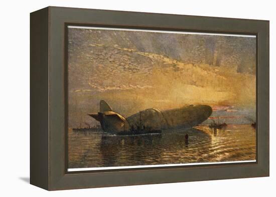 Zeppelin L15 Floats on the Thames-Donald Maxwell-Framed Premier Image Canvas