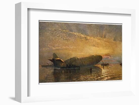 Zeppelin L15 Floats on the Thames-Donald Maxwell-Framed Photographic Print