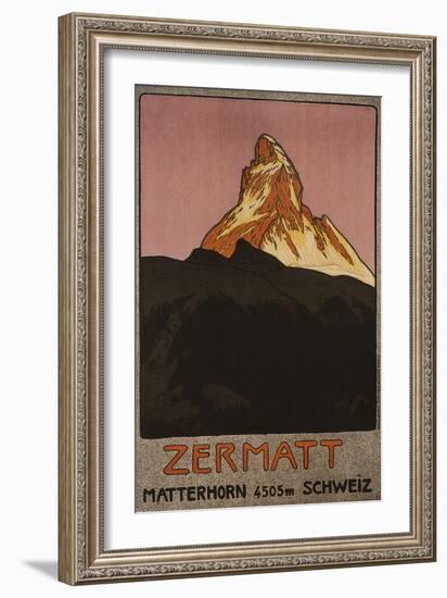 Zermatt, 1908-Emil Cardinaux-Framed Giclee Print