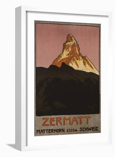 Zermatt, 1908-Emil Cardinaux-Framed Giclee Print