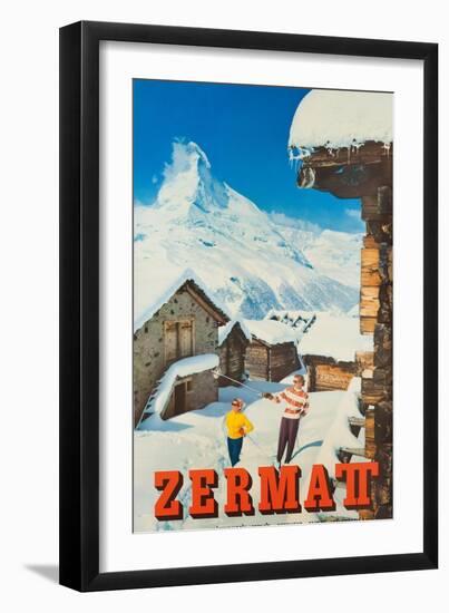Zermatt, 1959-null-Framed Giclee Print