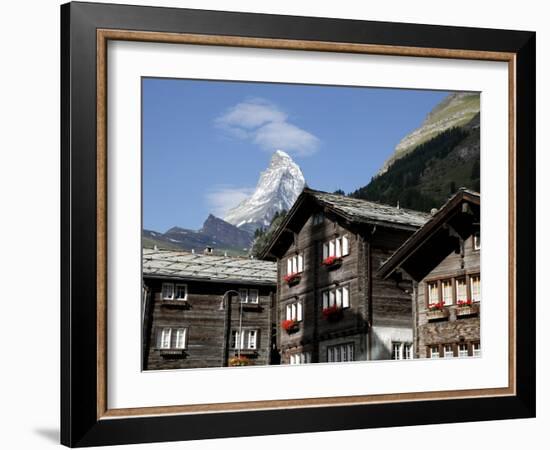 Zermatt and the Matterhorn Behind, Valais, Swiss Alps, Switzerland, Europe-Hans Peter Merten-Framed Photographic Print