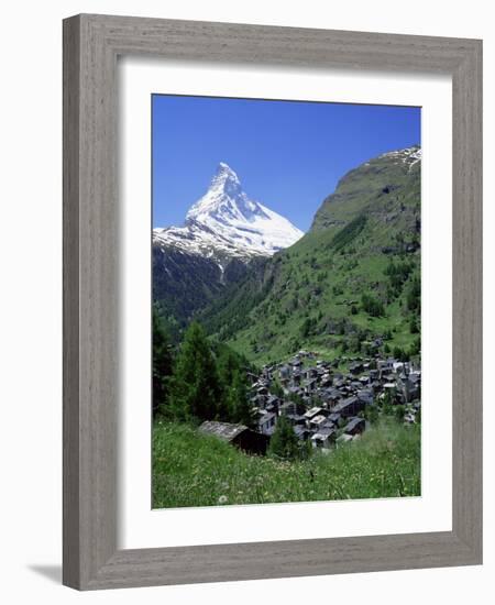 Zermatt and the Matterhorn, Swiss Alps, Switzerland-Roy Rainford-Framed Photographic Print