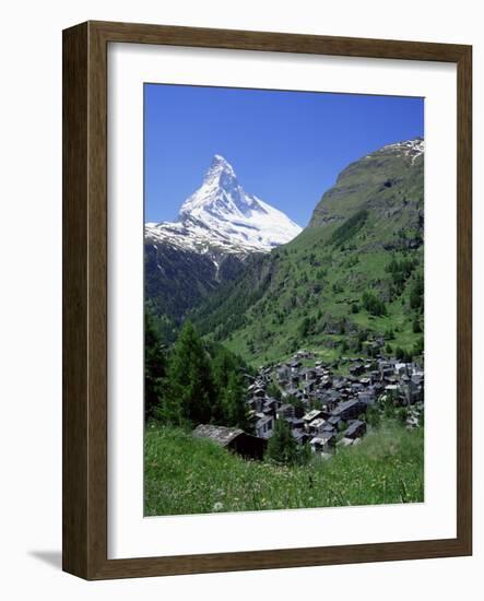 Zermatt and the Matterhorn, Swiss Alps, Switzerland-Roy Rainford-Framed Photographic Print