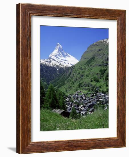 Zermatt and the Matterhorn, Swiss Alps, Switzerland-Roy Rainford-Framed Photographic Print