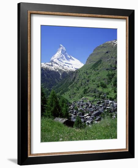 Zermatt and the Matterhorn, Swiss Alps, Switzerland-Roy Rainford-Framed Photographic Print