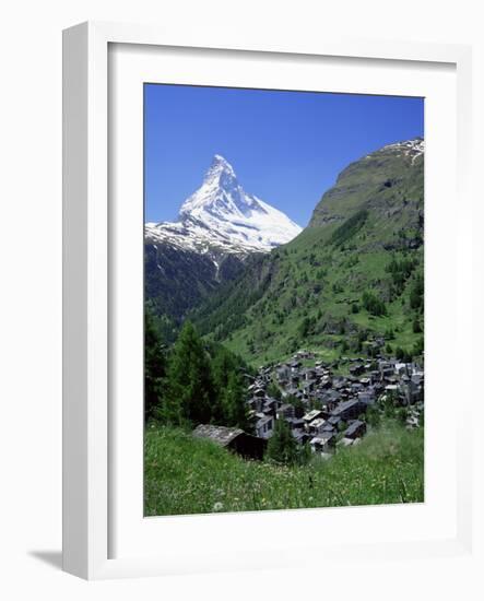 Zermatt and the Matterhorn, Swiss Alps, Switzerland-Roy Rainford-Framed Photographic Print