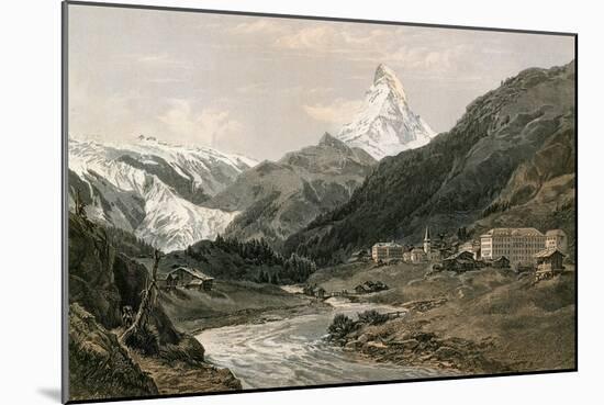 Zermatt and the Matterhorn-null-Mounted Giclee Print