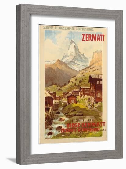 Zermatt, c.1900-Anton Reckziegel-Framed Giclee Print