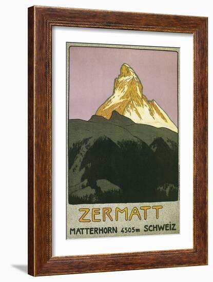 Zermatt, Matterhorn, Switzerland-Found Image Press-Framed Giclee Print