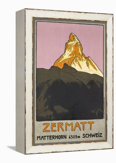 Zermatt. Plakatwerbung für Zermatt in der Schweiz. 1908-Emil Cardinaux-Framed Premier Image Canvas