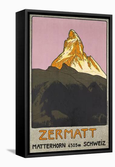 Zermatt. Plakatwerbung für Zermatt in der Schweiz. 1908-Emil Cardinaux-Framed Premier Image Canvas