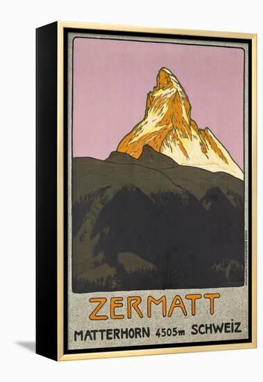 Zermatt. Plakatwerbung für Zermatt in der Schweiz. 1908-Emil Cardinaux-Framed Premier Image Canvas