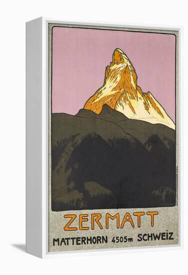Zermatt. Plakatwerbung für Zermatt in der Schweiz. 1908-Emil Cardinaux-Framed Premier Image Canvas