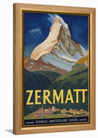 Zermatt Poster by Carl Moos-null-Framed Premier Image Canvas