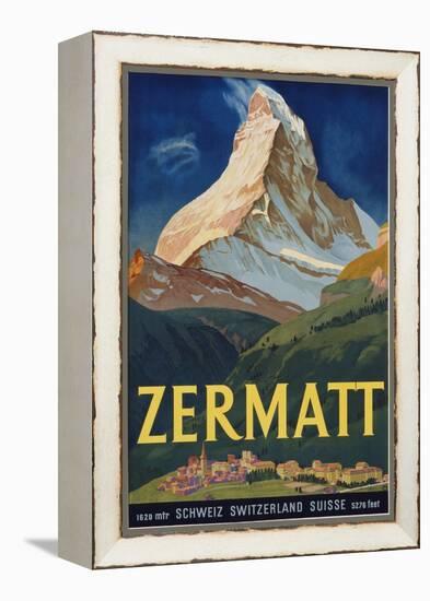 Zermatt Poster by Carl Moos-null-Framed Premier Image Canvas