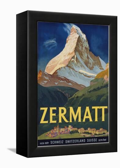 Zermatt Poster by Carl Moos-null-Framed Premier Image Canvas