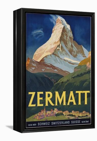 Zermatt Poster by Carl Moos-null-Framed Premier Image Canvas