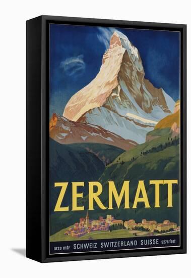 Zermatt Poster by Carl Moos-null-Framed Premier Image Canvas