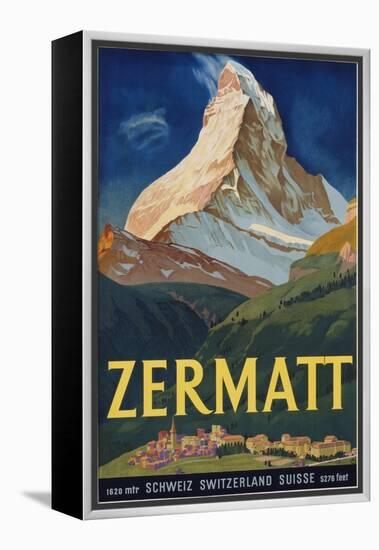 Zermatt Poster by Carl Moos-null-Framed Premier Image Canvas